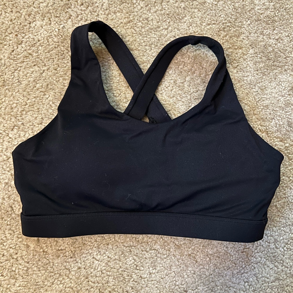 Black Strappy Sports Bra